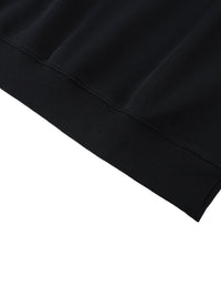 Détail de l'ourlet côtelé du sweat oversized Drum and Bass noir