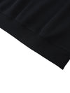Détail du bas de corps en bord-côte du pull oversize 380 g/m²