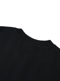 Détail de l'encolure côtelée col rond du pull oversize CHT'M Boutique