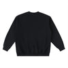 Dos du pull oversize drum and bass noir, bandes contrastées aux épaules et manches