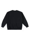 Pull oversize drum and bass noir à plat, vue de dos