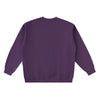 Dos du pull oversize drum and bass violet, bandes contrastées aux épaules et manches