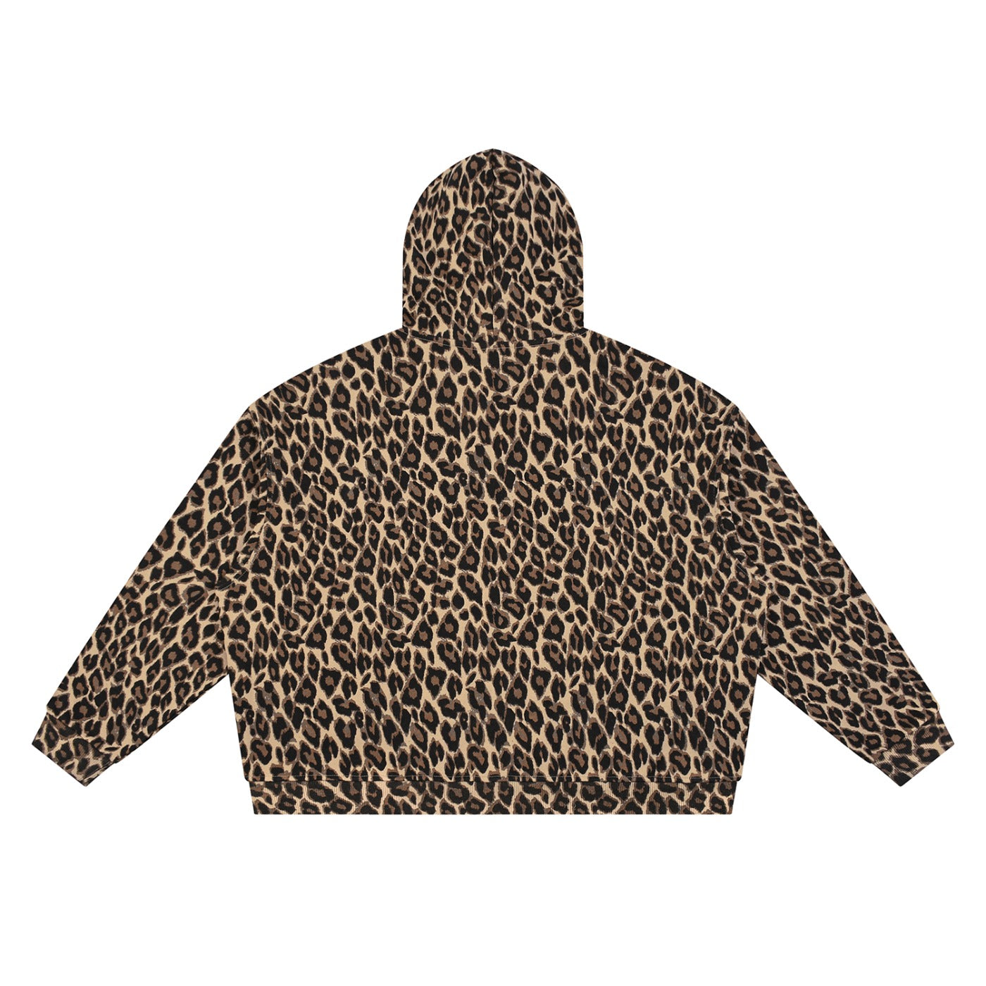 Sweat zippé léopard brun, vue de dos