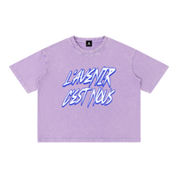 T-shirt Gen Z L'avenir c'est nous lilas, vue de face – t-shirt manif original CHT'M