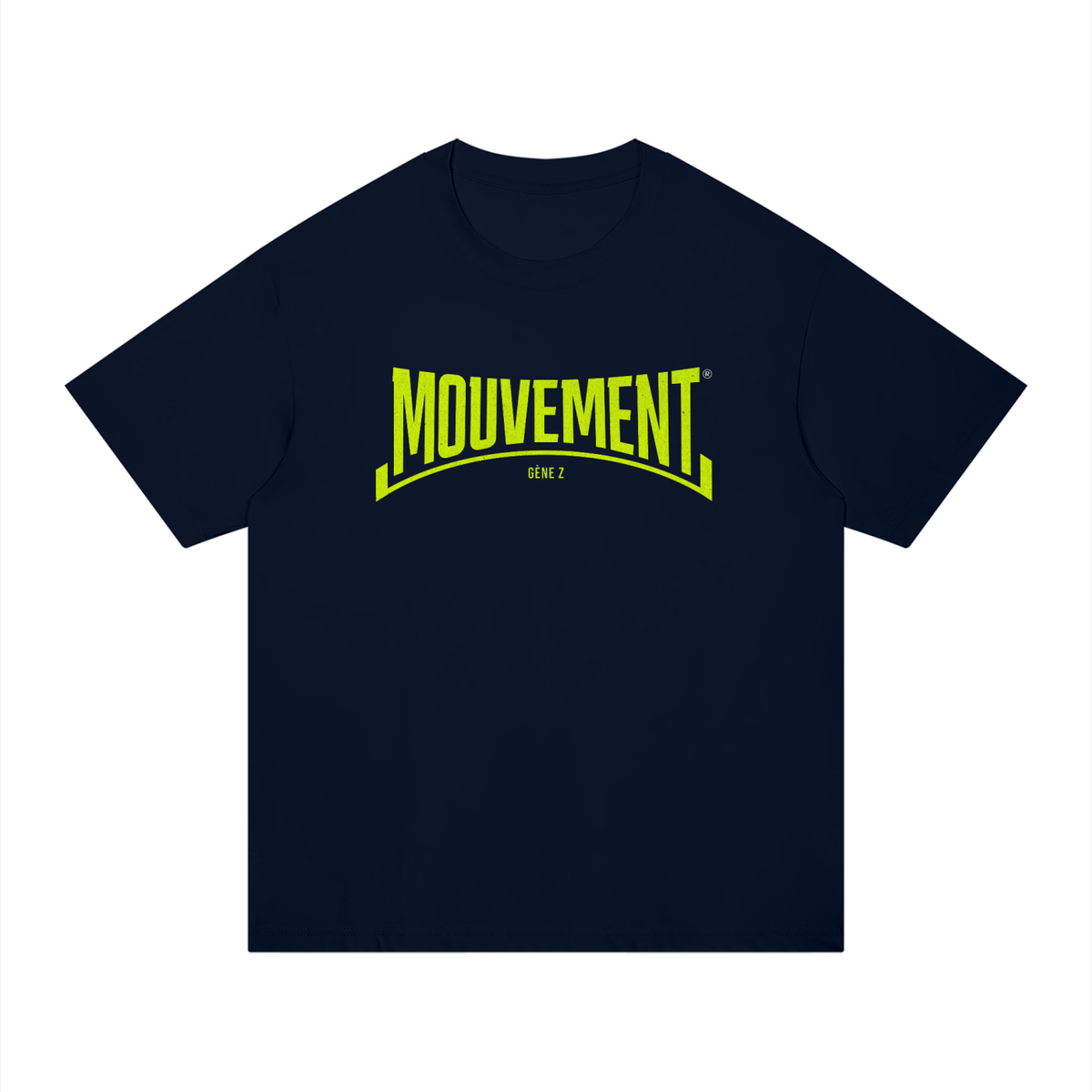 T-shirt Gen Z Mouvement Gène Z bleu marine, vue de face – t-shirt manif original CHT'M