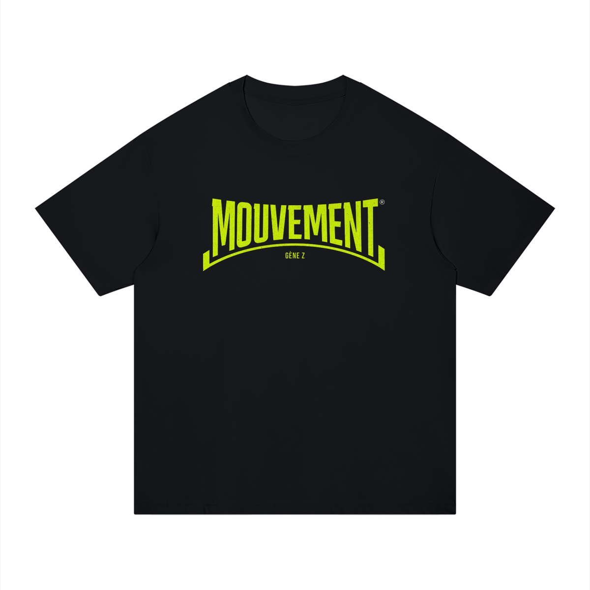 T-shirt Gen Z Mouvement Gène Z noir, vue de face – t-shirt manif original CHT'M