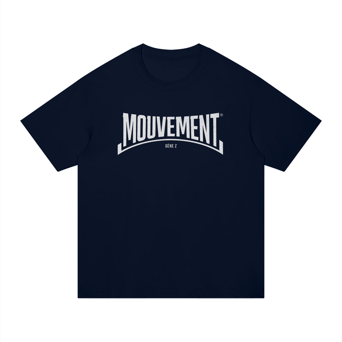 T-shirt Gen Z Mouvement Gène Z bleu marine, vue de face – t-shirt manif original CHT'M