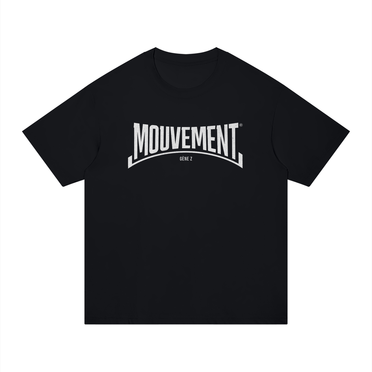 T-shirt Gen Z Mouvement Gène Z noir, vue de face – t-shirt manif original CHT'M