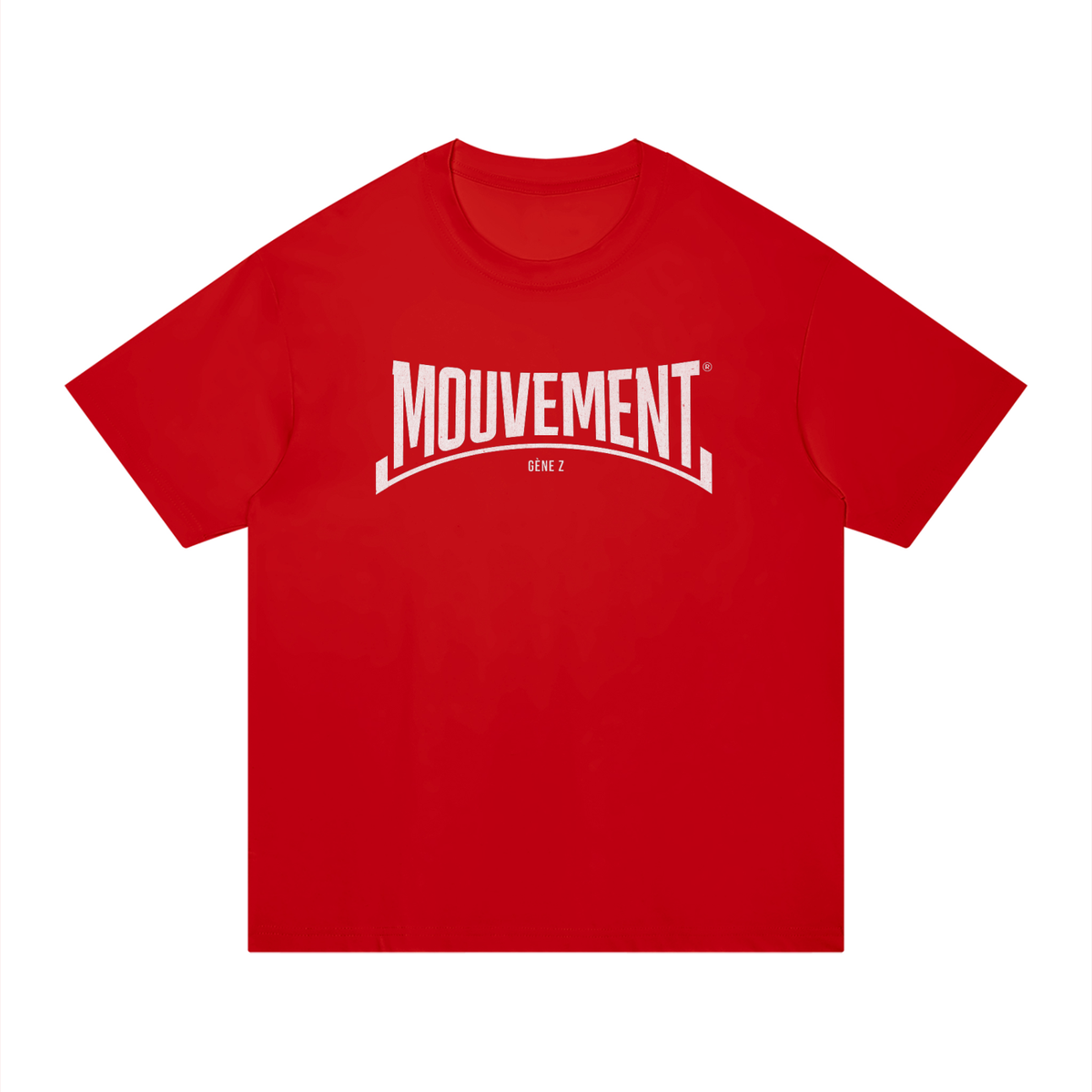 T-shirt Gen Z Mouvement Gène Z rouge, vue de face – t-shirt manif original CHT'M