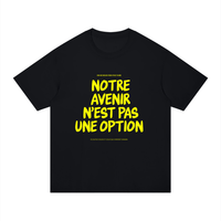 T-shirt Gen Z Notre avenir n'est pas une option noir, vue de face – t-shirt manif original CHT'M