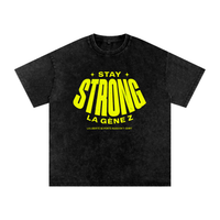 T-shirt Gen Z Stay Strong la Gène Z noir, vue de face – t-shirt manif original CHT'M