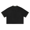 Dos du t-shirt crop boxy skate délavé noir CHT'M, coupe oversized épaules tombantes