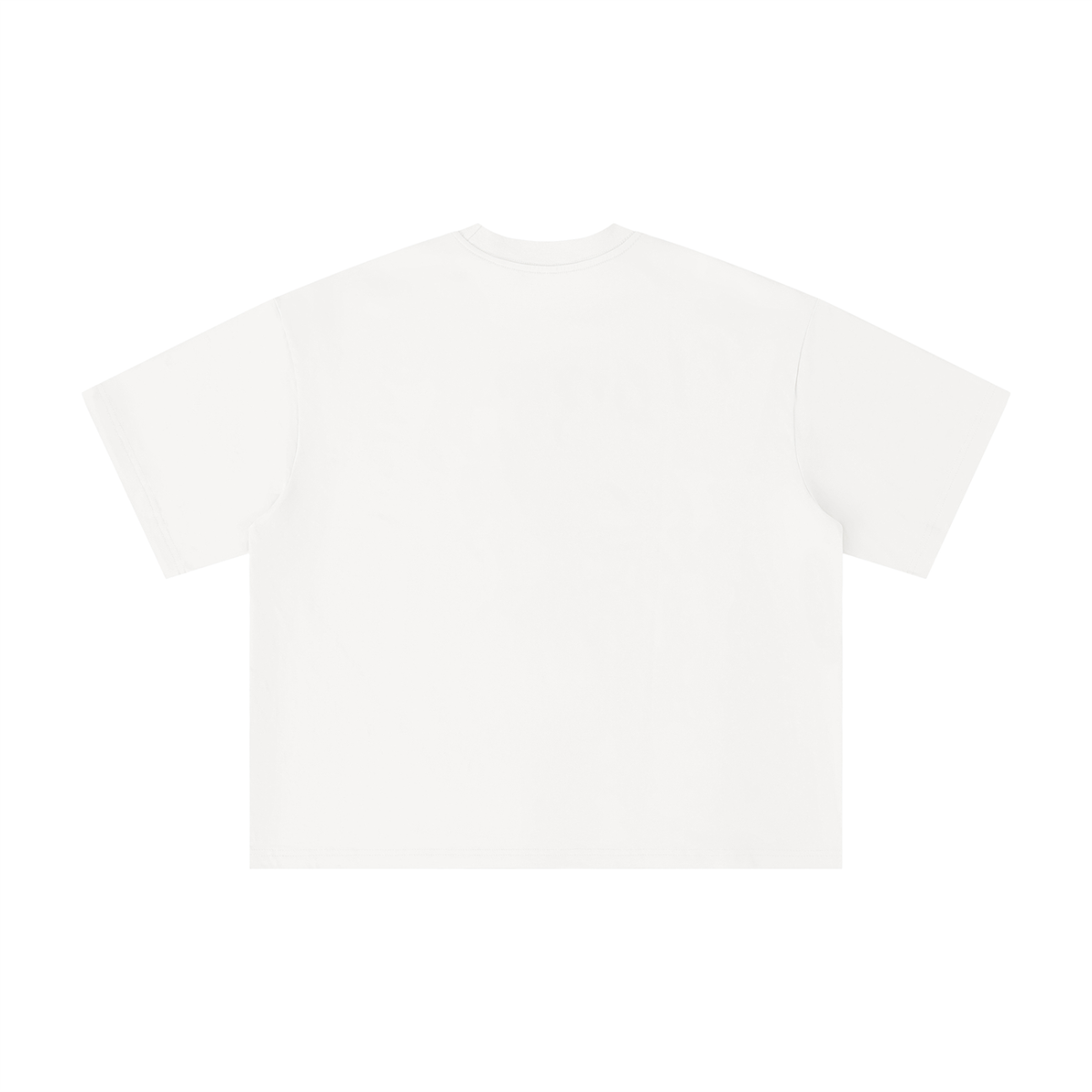 Dos uni du t-shirt musculation oversized blanc Coresteel, coupe boxy épaules tombantes