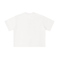 Dos uni du t-shirt musculation oversized blanc Coresteel, coupe boxy épaules tombantes