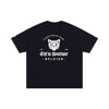 T-shirt oversized original CHT'M noir, logo chat streetwear belge, vue de face