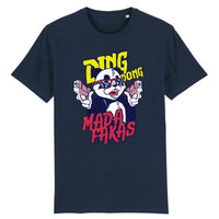 T-shirt panda original bleu marine, imprimé panda graffiti Ding Dong Mada Fakas