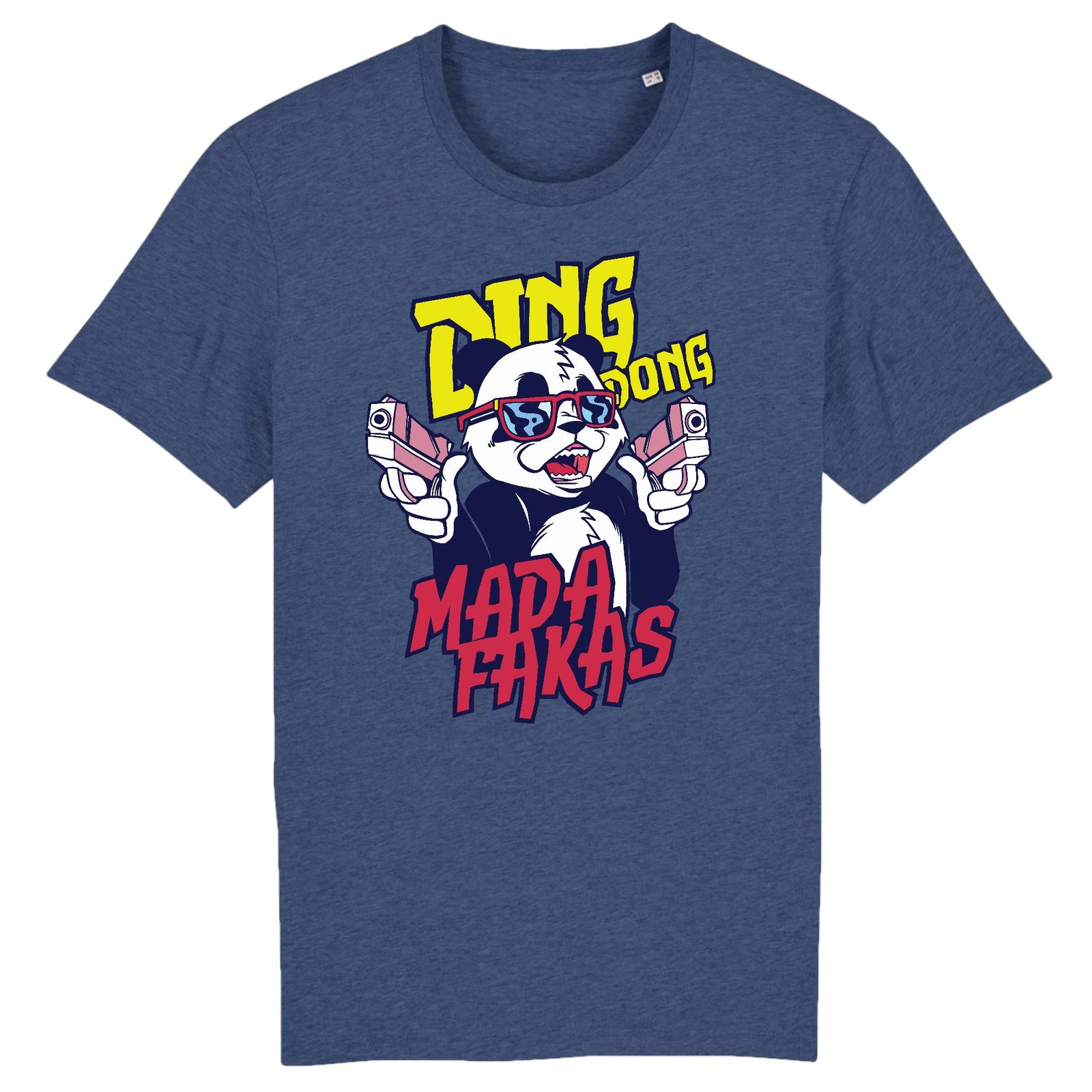 T-shirt panda original indigo unisexe, illustration panda street art