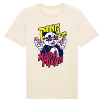 T-shirt panda original couleur naturel, design humour streetwear Ding Dong Mada Fakas