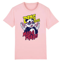 T-shirt panda original rose, panda à lunettes de soleil, coupe unisexe
