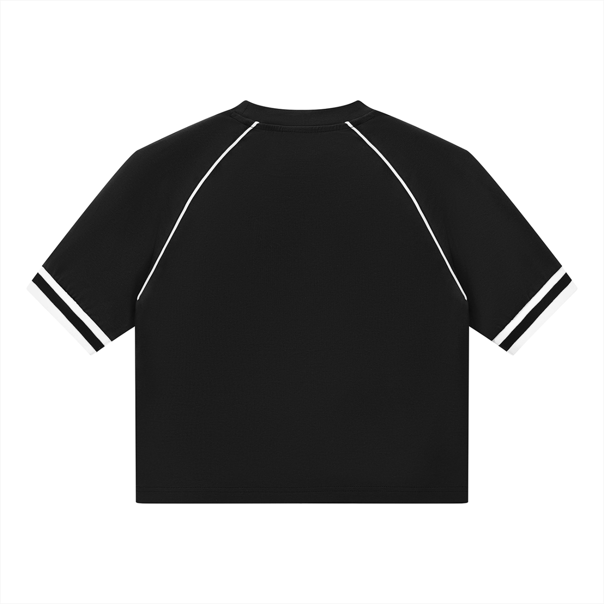 Détail du t-shirt raglan côtelé original CHT'M Boutique