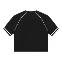 Détail du t-shirt raglan côtelé original CHT'M Boutique