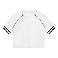 Détail du t-shirt raglan côtelé original CHT'M Boutique