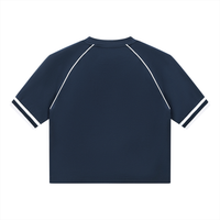 Détail du t-shirt raglan côtelé original CHT'M Boutique