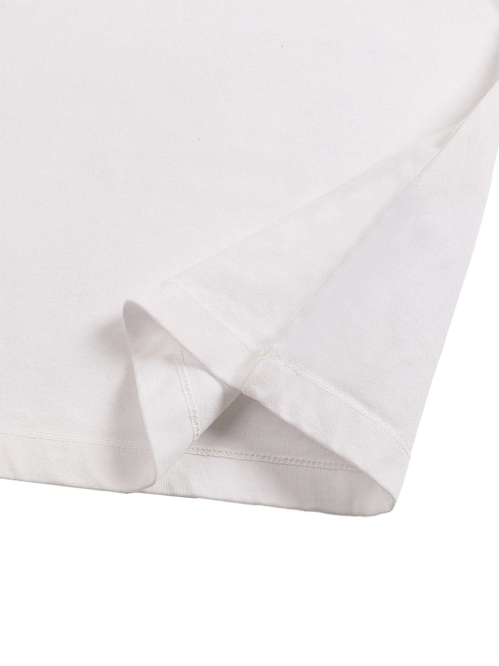 Détail de l'ourlet de manche du t-shirt raglan FLEMME en coton blanc
