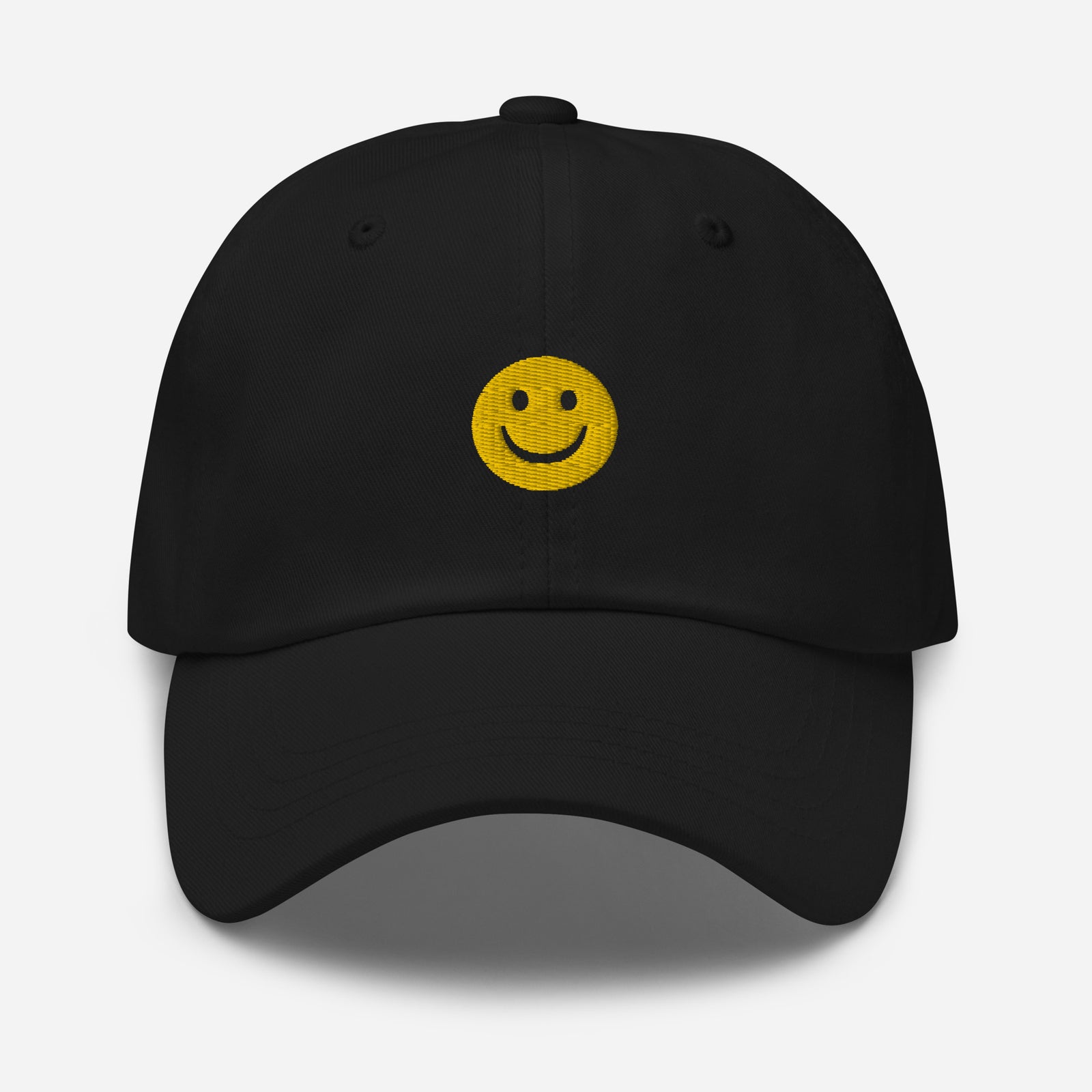 Casquette baseball happy smiley noir vue de profil CHT'M Boutique