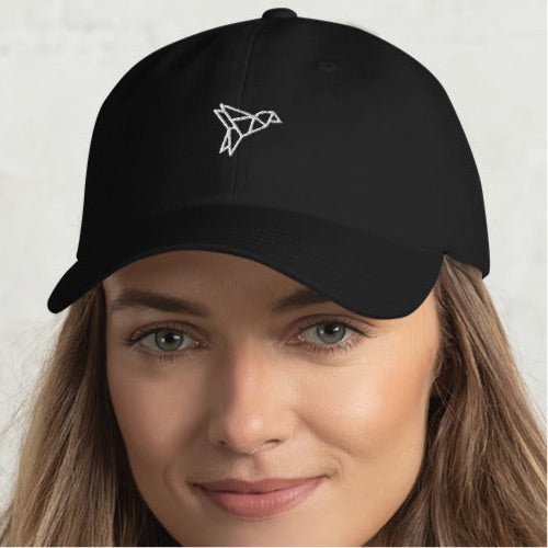 Casquette baseball origami bleu marine vue de dos CHT'M Boutique