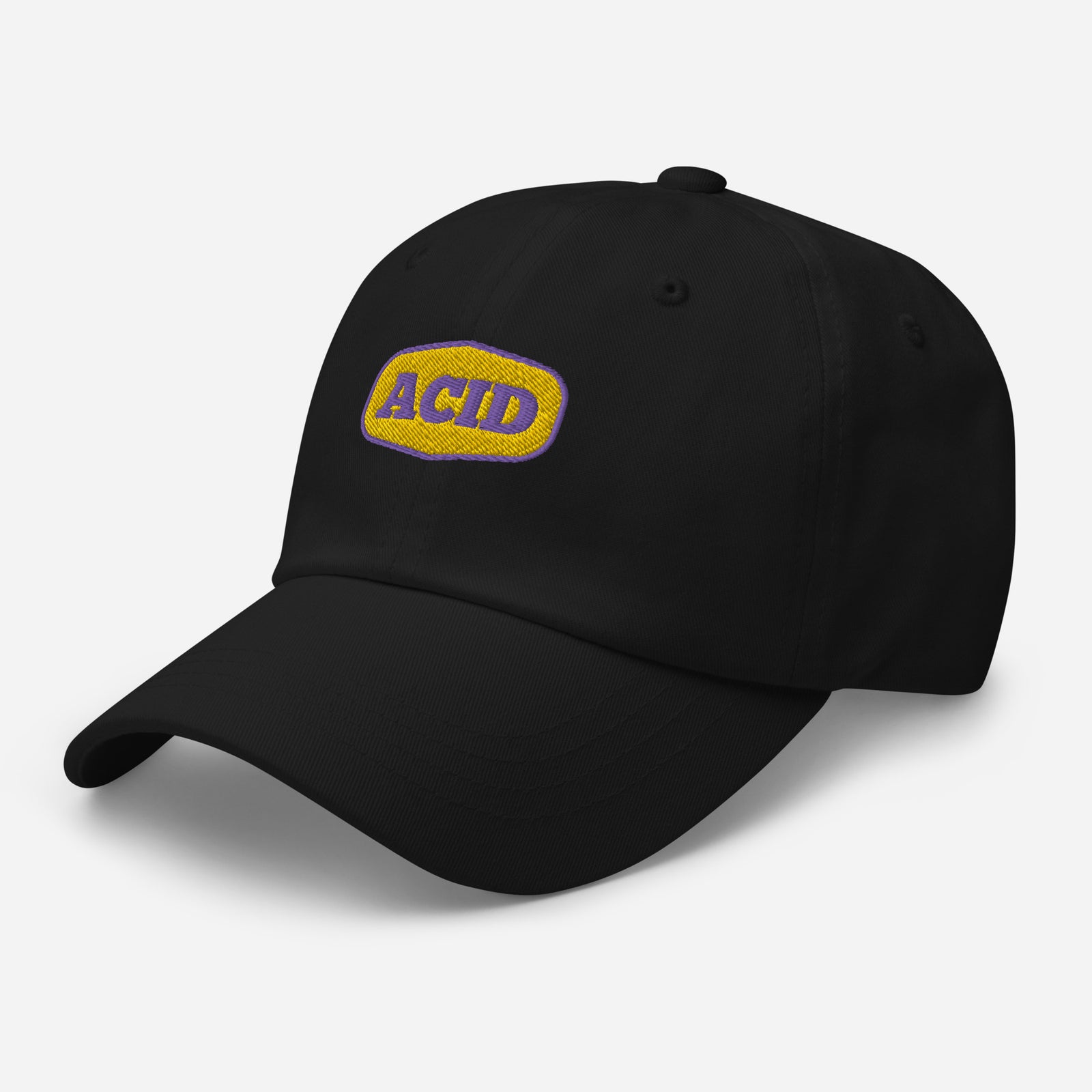 Casquette baseball acid noir vue de profil CHT'M Boutique