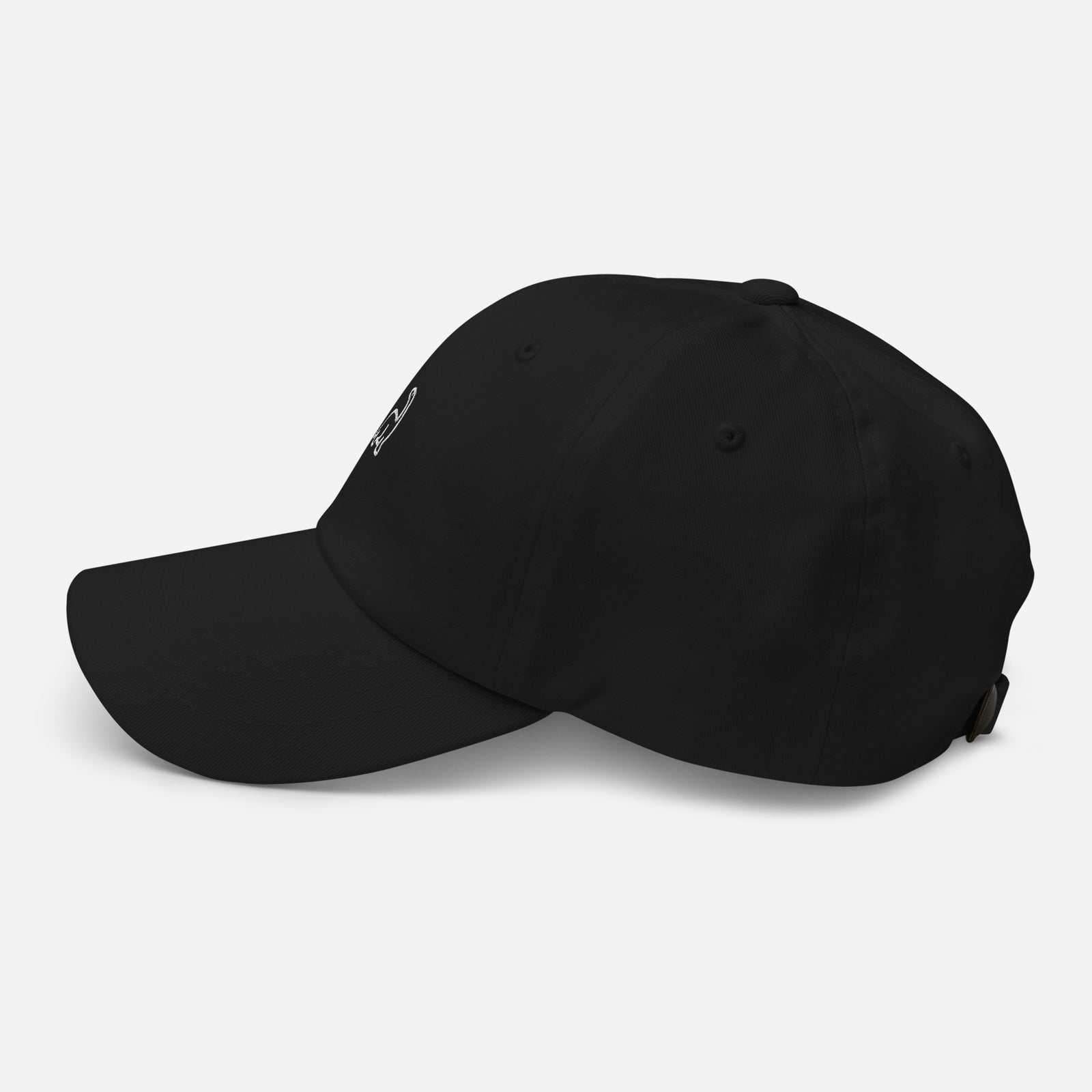 Casquette baseball dino noir gros plan sur le tissu CHT'M Boutique