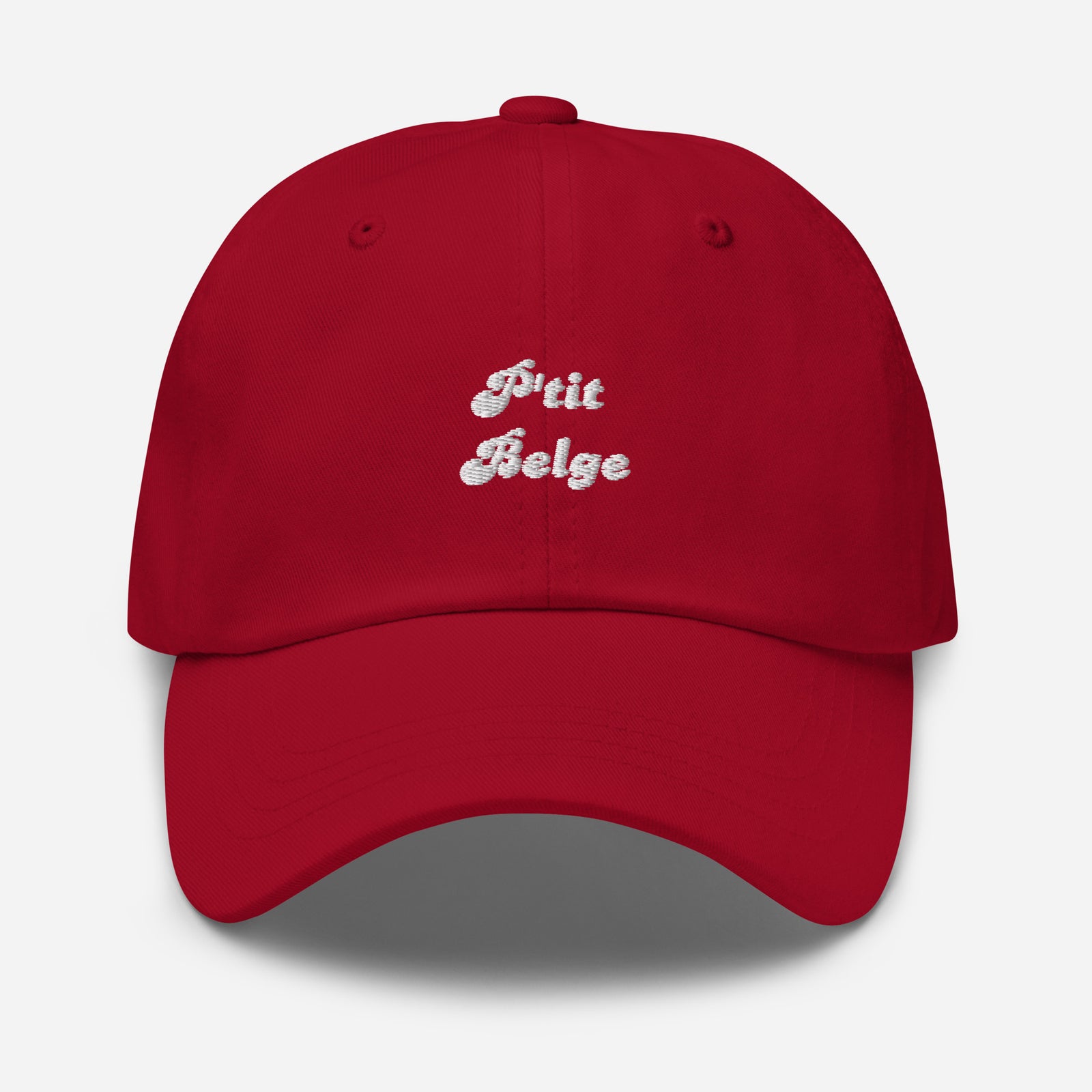 Casquette baseball coton chino bleu marine détail de la broderie CHT'M Boutique