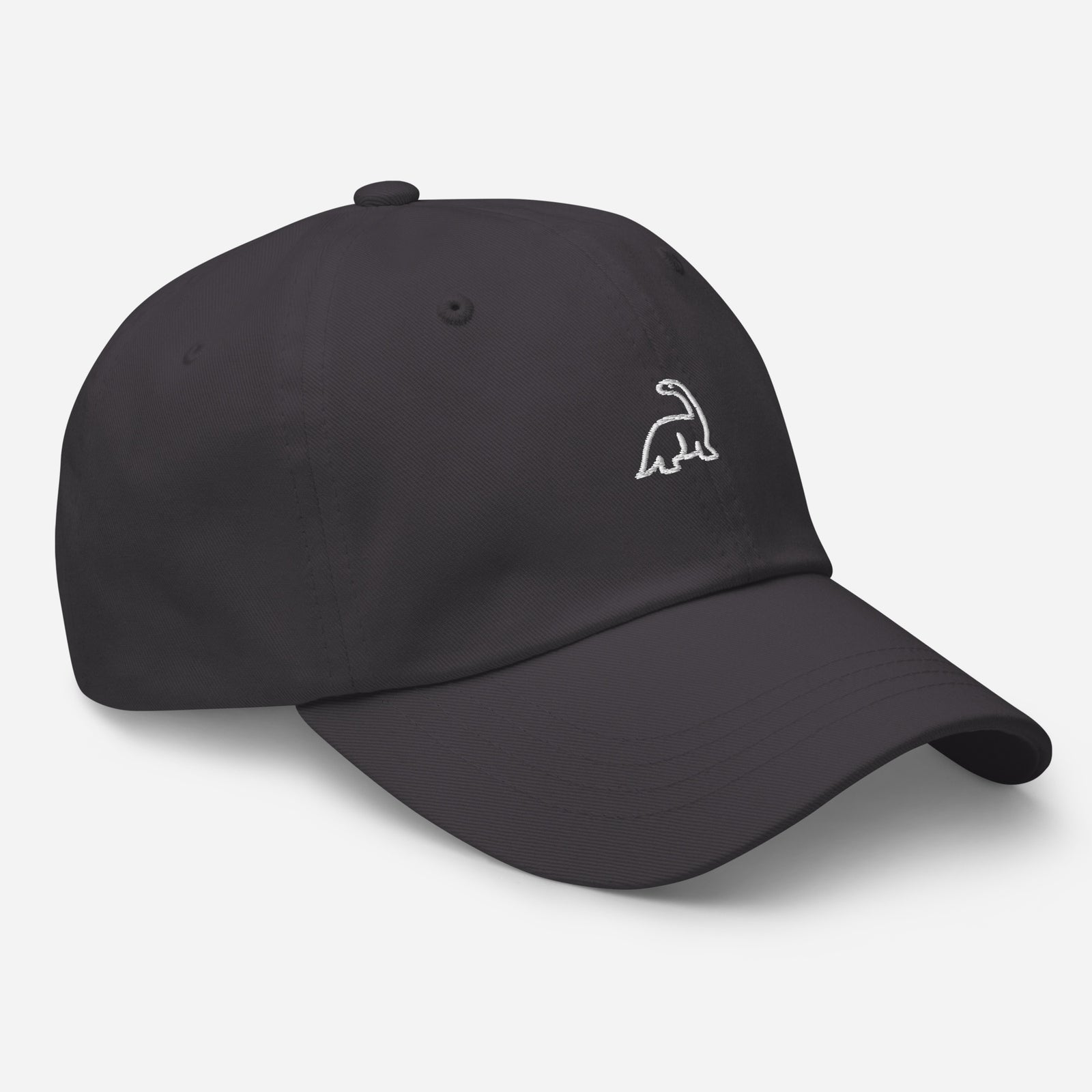 Casquette baseball dino noir gros plan sur le tissu CHT'M Boutique