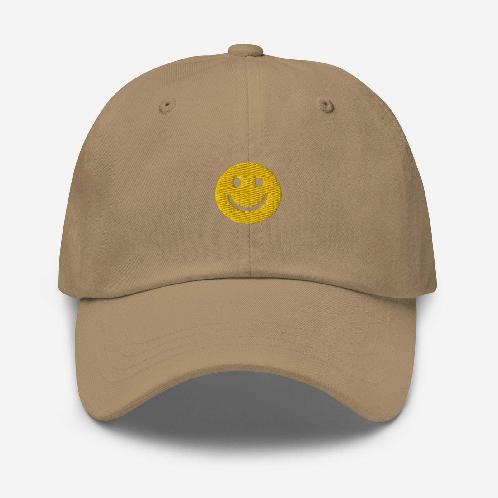 Casquette baseball happy smiley noir vue de trois quarts CHT'M Boutique