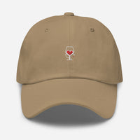 Casquette baseball wine love noir vue de trois quarts CHT'M Boutique