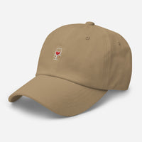 Casquette baseball wine love noir coloris présenté CHT'M Boutique