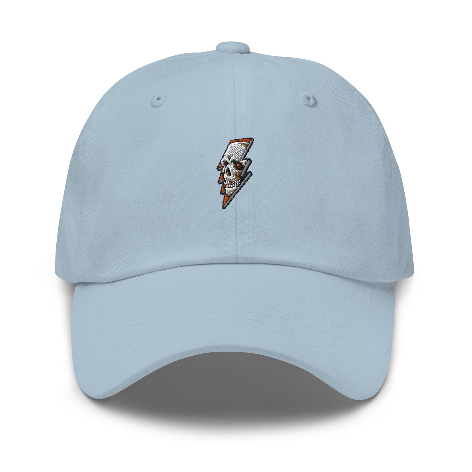 Casquette baseball thunder skull noir détail de la broderie CHT'M Boutique