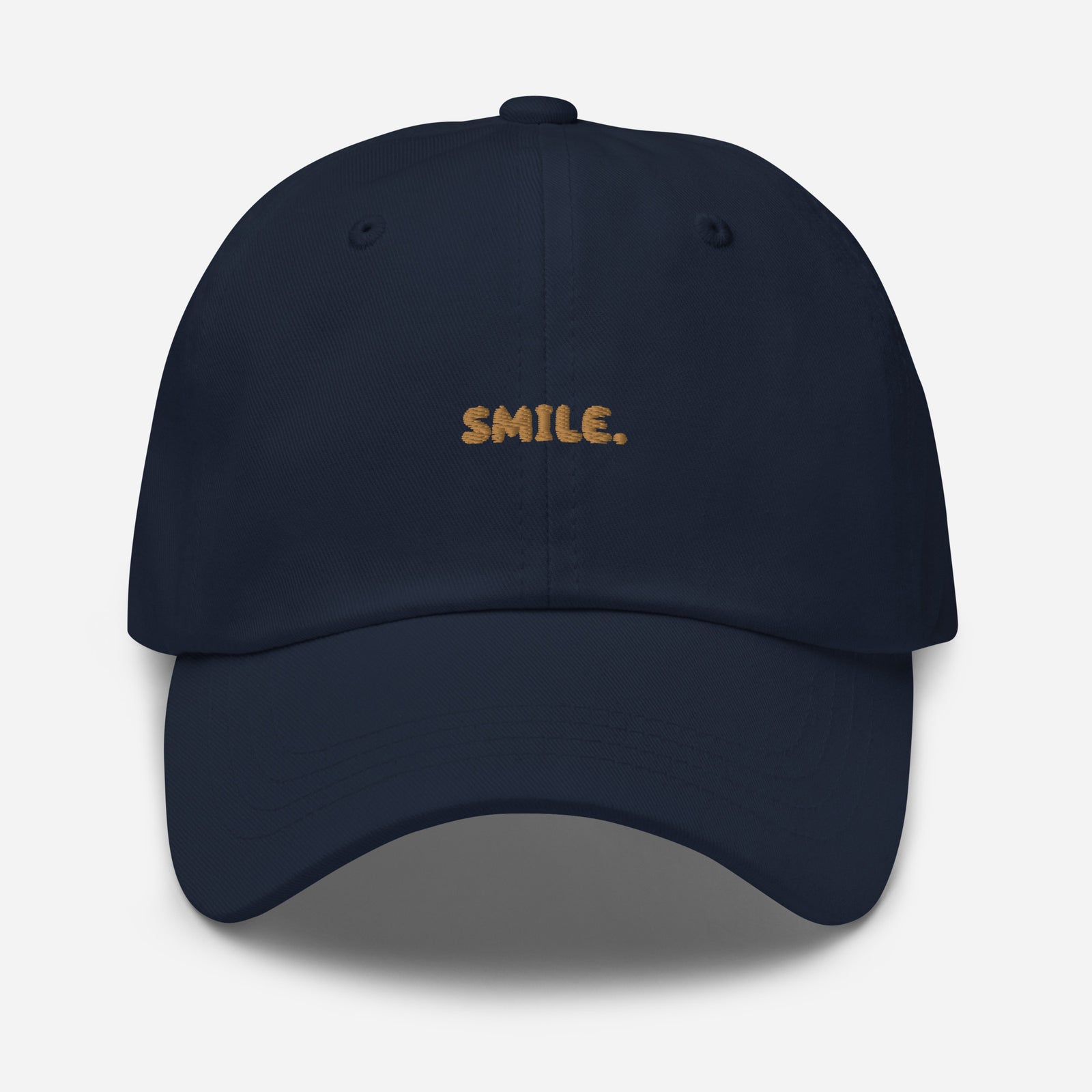 Casquette baseball smile noir gros plan sur le tissu CHT'M Boutique