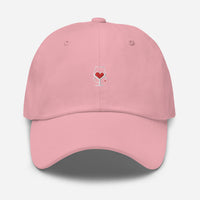 Casquette baseball wine love noir portée en situation CHT'M Boutique