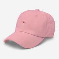 Casquette baseball wine love noir détail de la broderie CHT'M Boutique