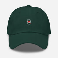 Casquette baseball wine love noir vue de profil CHT'M Boutique