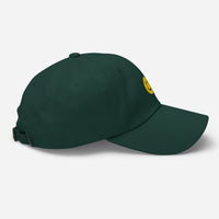 Casquette baseball happy smiley noir détail de la broderie CHT'M Boutique