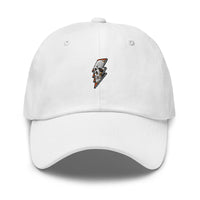 Casquette baseball thunder skull noir gros plan sur le tissu CHT'M Boutique