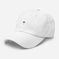 Casquette baseball wine love noir gros plan sur le tissu CHT'M Boutique