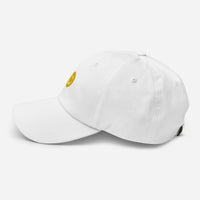 Casquette baseball happy smiley noir gros plan sur le tissu CHT'M Boutique