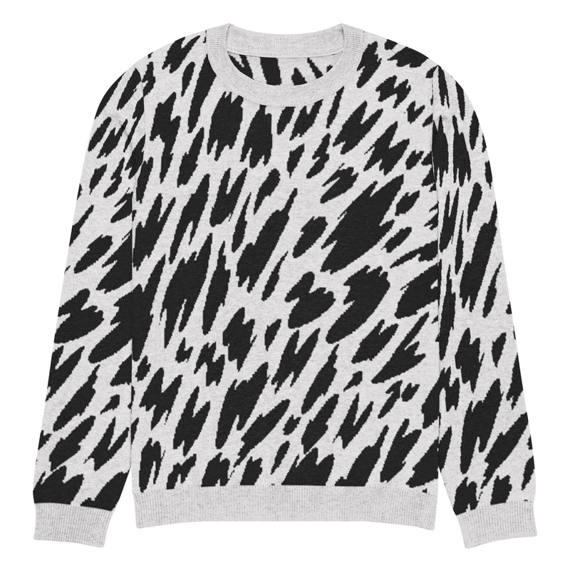 Pull en laine homme blanc et noir