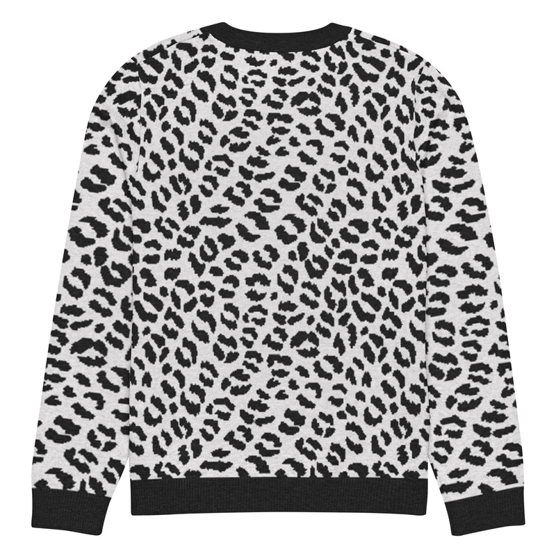 Pull en laine homme femme - Style Léopard noir et blanc