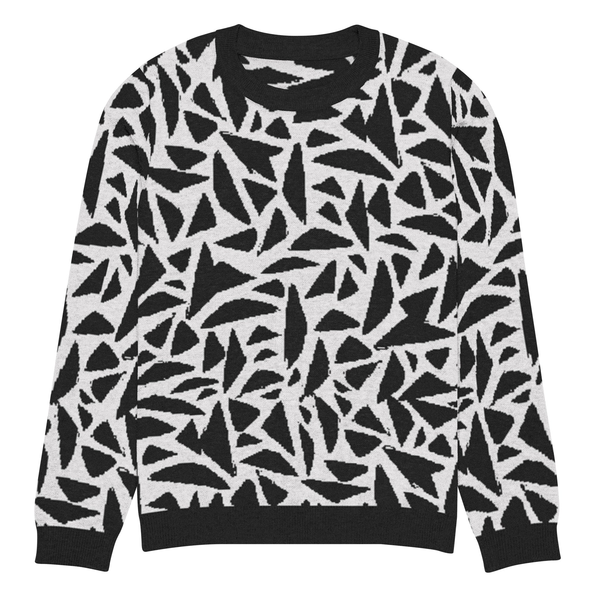 Pull en laine homme - motifs noirs