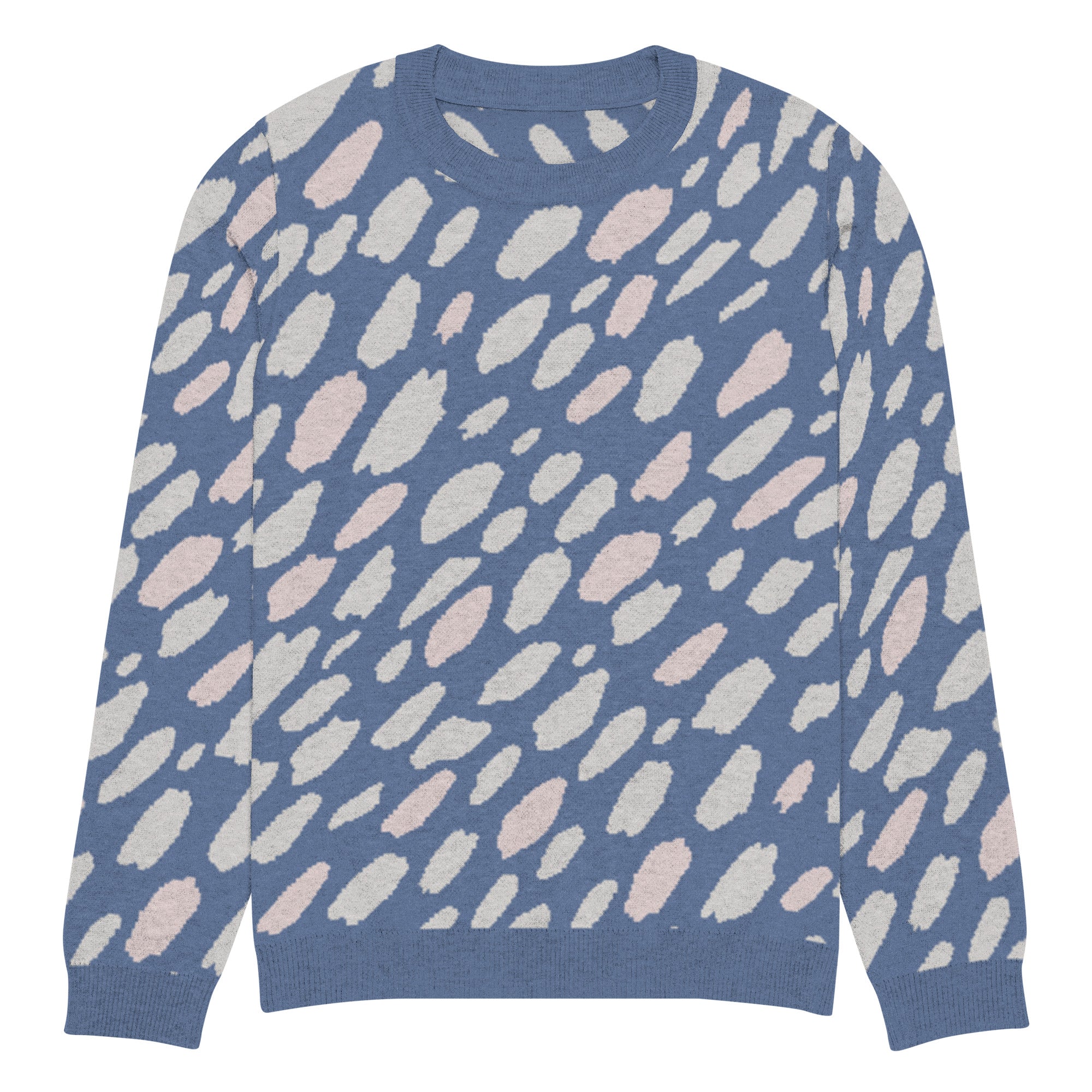Pull en laine homme - Motifs Bleu